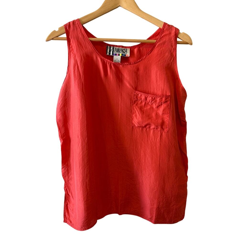 Vintage Forenza Silk Sleeveless Camisole Top Melon S